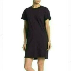 Madewell Tina Women's Small Black Knit Crewneck Short Sleeve T-Shirt Dress